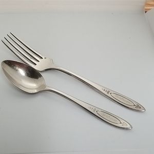 Antique Oneida Community Plate Child Utensils